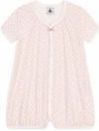 Petit Bateau - Korte Jumpsuit - Gebloemd - Wit/Roze - Katoen