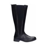 JJ Footwear - Bradstock - Dameslaars - Zwart - Leer - Kuitmaat XL