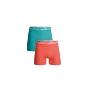 Boxershort Muchachomalo Men Solid Pink Blue ( 2-Pack )-S