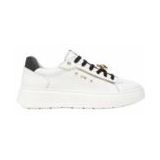Nero Giardini - Dames Sneakers - Wit - Plateauzool - Goudkleurige Oogjes
