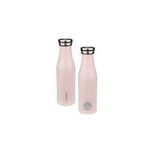 Abbey Drinkfles Dubbelwandig - Victoria - 0.45 L - Licht roze/Zilver - 0,45 L