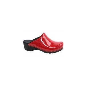 Klomp Sanita Women Original Sonja Patent Open Red-Schoenmaat 40