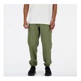 New Balance - Twill Cargo Jogger - Broek - Donkergroen - Katoen/Gerecycled Nylon/Spandex