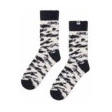 Happy Socks - Fluffy Zebra - Huissokken - Wit