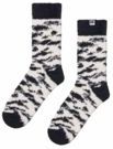 Happy Socks - Fluffy Zebra - Huissokken - Wit