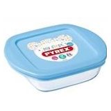 Baby Voedselcontainer, Vierkant, 0.35 L, Glas, Licht Blauw - Pyrexs-sMy First Pyrex