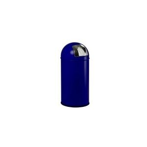 EKO Pushcan Prullenbak 40 Liter - Blauw - Anti-slip