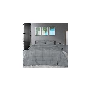 Dekbedovertrek Dreamhouse Deep check Grey Satijn-240 x 200 / 220 cm | Lits-Jumeaux