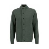 Barbour - Essential Patch Zip Through Knitted Jumper - Gebreid Vest - Olive