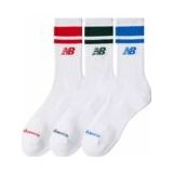Socks New Balance Unisex Everyday Stripe Midcalf White (3 Pack)-Schoenmaat 43 - 46