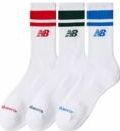Socks New Balance Unisex Everyday Stripe Midcalf White (3 Pack)-Schoenmaat 43 - 46