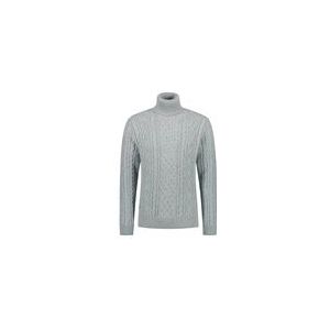 Trui Blue Loop Men Essential Cable Sweater Light Grey-S