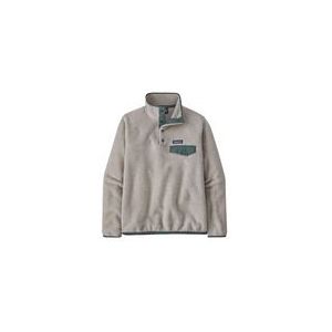 Trui Patagonia Women Lightweight Synchilla Snap-T Pullover Oatmeal Heather/Nouveau Green-M