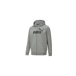 Vest PUMA Men Essentials Big Logo Full Zip Hoodie Grey-XL