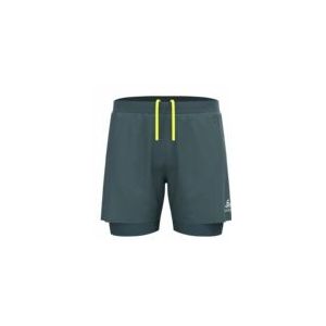 Odlo - 2-In-1 Short Zeroweight 5 Inch - Sportbroek - Dark Slate