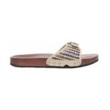 Scholl - Pescura - Slipper - Khaki Chocolate - Raffia - Leer
