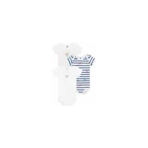 Rompertje Petit Bateau 3 Bodies Us Mc Wit Eiffel (Set van 3)-Maat 67 - 6 maanden