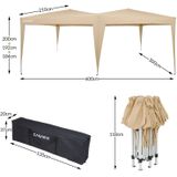 Paviljoen Beige 3x6m UV-bescherming 50+
