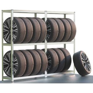Bandenrek Set van 2 180x120x40cm gegalvaniseerd 795kg