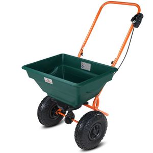 Gardebruk Strooiwagen 20L – Instelbaar Luchtband – Groen Oranje