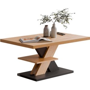 Salontafel Detroit Hout/Grijs 90x60x45cm