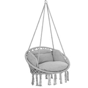 Detex Hangstoel - 2 Kussens Max 150kg 80x60x140cm - Lichtgrijs