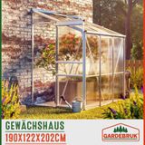 Muurkas Aluminium 190x130x202cm met Raam
