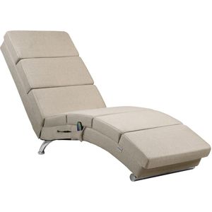 Ligstoel Londen Beige met Massage- & Verwarmingsfunctie