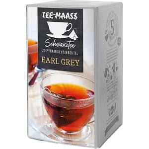 Tee-Maass Schwarztee Earl Grey, 20 Pyramidenbeutel, 0.06 von FROG.coffee