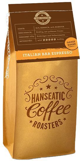 Hanseatic Coffee Company Italian Bar Espresso, 250g ganze Bohne, 0.25 von FROG.coffee
