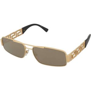 Versace - Rechthoekige Bril - Zwart - Kunststof