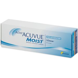 1 Day Acuvue Moist for Astigmatism (30 lenzen) Sterkte: -1.25, BC: 8.50, DIA: 14.50, cilinder: -2.25, as: 90°