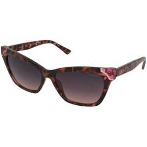 Guess - Bruine Vierkante Zonnebril - 100% Iniettato - Getinte Glazen