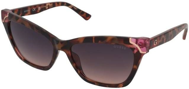 Guess - Bruine Vierkante Zonnebril - 100% Iniettato - Getinte Glazen