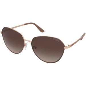 Guess - GU00148 58F - Zonnebril - Beige - Metaal - Rotonde