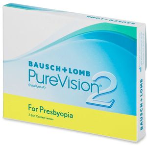 PureVision 2 for Presbyopia (3 lenzen) Sterkte: +0.25, BC: 8.60, DIA: 14.00, ADD sterkte: High (+1.75 - +2.50)