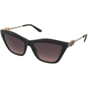 Rechthoekige Zonnebril - Glanzend Zwart - Plastic - UVA/UVB Bescherming