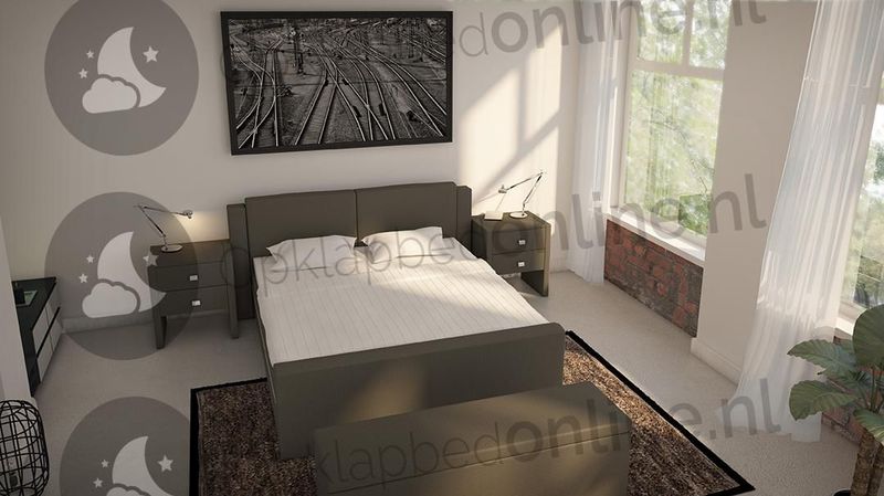 Opberg boxspring 160 x 220 cm- stofkleur 7010