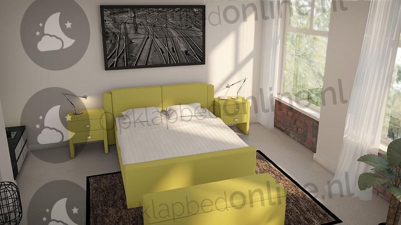 Opberg boxspring 160 x 190 cm- stofkleur 1522