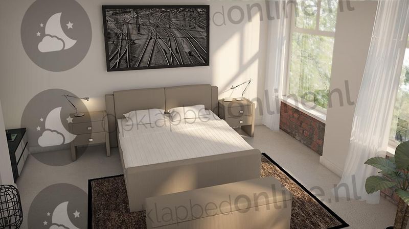 Opberg boxspring 180 x 220 cm- stofkleur 1507