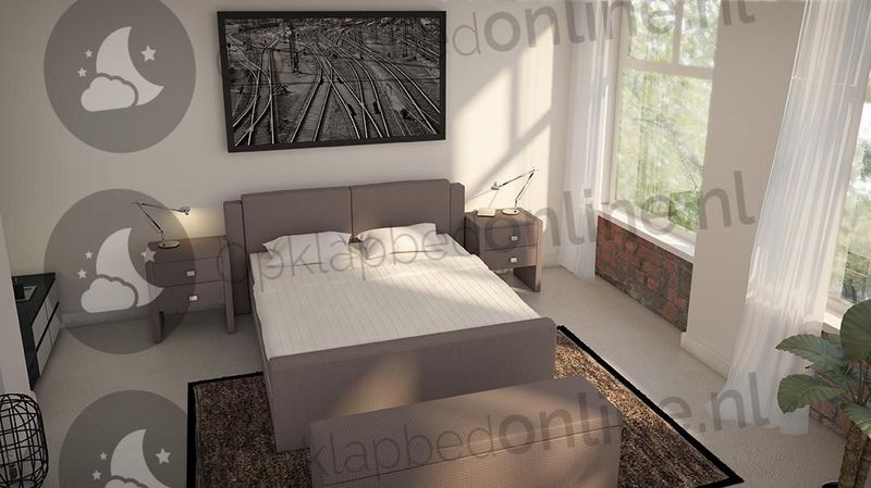 Opberg boxspring 140 x 220 cm- stofkleur 1749
