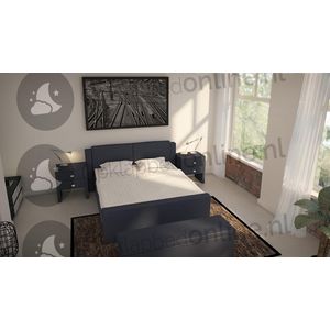 Opberg boxspring 140 x 200 cm- stofkleur 7016
