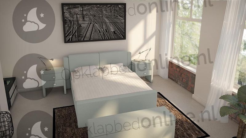 Opberg boxspring 140 x 200 cm- stofkleur 7034