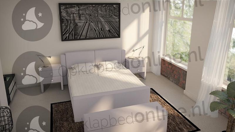 Opberg boxspring 160 x 220 cm- stofkleur 7013
