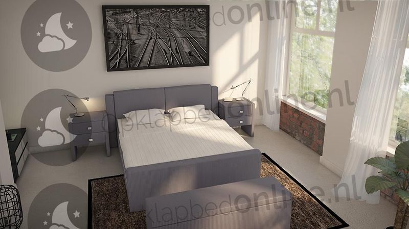 Opberg boxspring 180 x 200 cm- stofkleur 7011