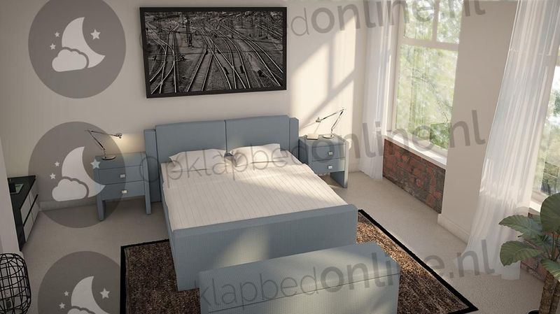 Opberg boxspring 200 x 200 cm- stofkleur 1914