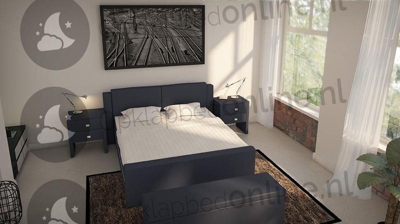 Opberg boxspring 160 x 200 cm- stofkleur 7016