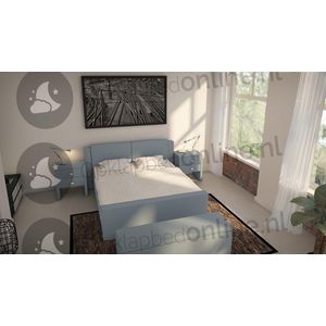 Opberg boxspring 140 x 190 cm- stofkleur 7035