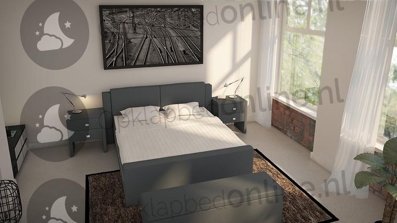 Opberg boxspring 160 x 210 cm- stofkleur 7078