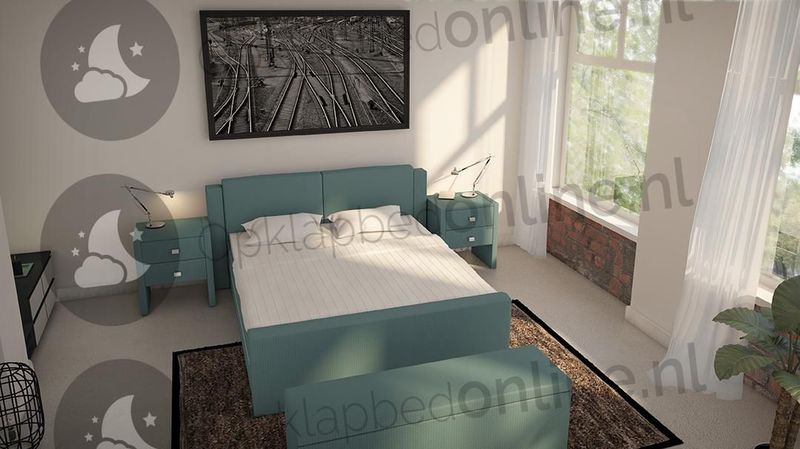 Opberg boxspring 200 x 220 cm- stofkleur 7017